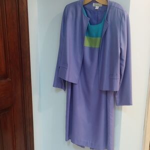 Elegant Purple Dress with Jacket